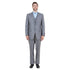 Gray Solid Shiny Sharkskin 3-PC Regular Modern Fit Suits