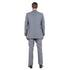 Gray Solid Shiny Sharkskin 3-PC Regular Modern Fit Suits