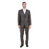 Brown Solid Shiny Sharkskin 3-PC Regular Modern Fit Suits