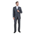 Steel Navy Solid Shiny Sharkskin 3-PC Regular Modern Fit Suits