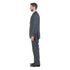 Steel Navy Solid Shiny Sharkskin 3-PC Regular Modern Fit Suits