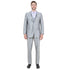 Silver Men's Sharskin Slim-Fit 3-Piece Suit