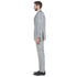 Silver Men's Sharskin Slim-Fit 3-Piece Suit