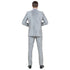 Silver Men's Sharskin Slim-Fit 3-Piece Suit