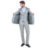 Silver Men's Sharskin Slim-Fit 3-Piece Suit