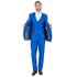 Blue Men's Sharskin Slim-Fit 3-Piece Suit