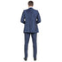 Navy Men's Sharskin Slim-Fit 3-Piece Suit