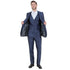 Navy Men's Sharskin Slim-Fit 3-Piece Suit