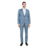 Smoke Blue Men's 2pc Sharkskin Suit Slim-Fit