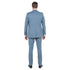 Smoke Blue Men's 2pc Sharkskin Suit Slim-Fit