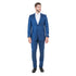 Blue Men's 2pc Sharkskin Suit Slim-Fit