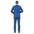 Blue Men's 2pc Sharkskin Suit Slim-Fit