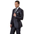 Navy Tone on Tone Shiny 2-PC Slim Fit Suits