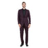 Plum Men's 2pc Suit Slim-Fit w/ Pick Stitch