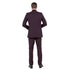 Plum Men's 2pc Suit Slim-Fit w/ Pick Stitch