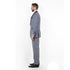 Gray / Black Solid with Black Shawl Collar Trim 2-PC Slim Fit Suits