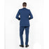 Blue / Black Solid with Black Shawl Collar Trim 2-PC Slim Fit Suits