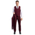 Men's 3pc Solid Suit, Notch Lapel