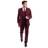 Men's 3pc Solid Suit, Notch Lapel