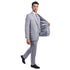 Men's 3pc Solid Suit, Notch Lapel