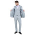 Light Grey Men's Slim-Fit 3-Piece Sharkskin Suit