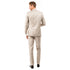 Tan Men's Slim-Fit 3-Piece Sharkskin Suit