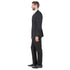 Black Men's Ultra Slim-Fit 3pc Suit w/ Expandable Waistband