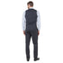 Dark Grey Men's Ultra Slim-Fit 3pc Suit w/ Expandable Waistband