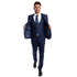 Blue Men's Ultra Slim-Fit 3-Piece Glen Check Suit