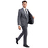 Grey Men's Ultra Slim-Fit 3-Piece Glen Check Suit