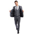 Grey Men's Ultra Slim-Fit 3-Piece Glen Check Suit