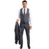 Grey Men's Ultra Slim-Fit 3-Piece Glen Check Suit