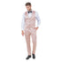 Mens 3pc Solid Satin Suit Set w/ Free Bowtie