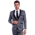 Men's Hybrid-Fit 3-Piece Suit w/ Satin Shawl Lapel