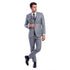 Men's Hybrid-Fit 3pc Sharkskin Suit w/ Expandable Waistband