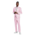 Dusty Rose Solid Shiny U-Shape Vest Mens-suit