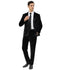 3 PC Solid Textured Peak Lapel Suit