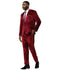 3 PC Solid Textured Peak Lapel Suit