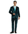 3 PC Solid Textured Peak Lapel Suit