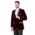 Men's Modern Fit Velvet Blazer w/ Elbow Patch