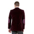 Men's Modern Fit Velvet Blazer w/ Elbow Patch