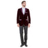 Men's Modern Fit Velvet Blazer w/ Elbow Patch