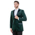 Men's Modern Fit Velvet Blazer w/ Elbow Patch