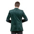 Men's Modern Fit Velvet Blazer w/ Elbow Patch