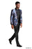 Mens Satin Shawl Lapel Blazer Only Floral Pattern