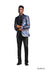 Mens Satin Shawl Lapel Blazer Only Floral Pattern