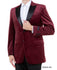 Men's Modern Fit Sport Coat w/ Satin Peak Lapel