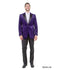 Men's Modern Fit Sport Coat w/ Satin Peak Lapel