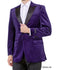 Men's Modern Fit Sport Coat w/ Satin Peak Lapel