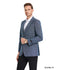 Men's Windowpane Slim-Fit Blazer w/ Notch Lapel